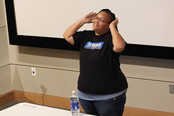 Sabrina Butler-Smith speaks to students