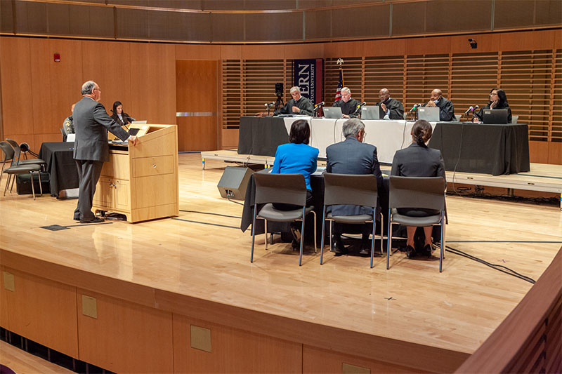 Judges presiding over two cases during the “On Circuit” program.