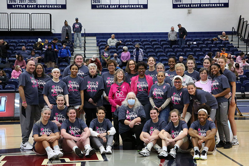 Women s basketball team advocates for breast cancer awareness