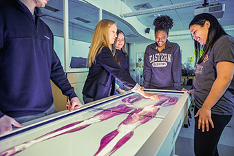 Students in Eastern’s planned BSN program will use specialized equipment such as this virtual dissection table.