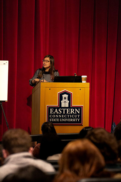 Grace Lin speaking on her work as a childrens author and illustrator. 