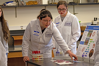 biology student in lab