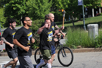 bikes at Torch Run