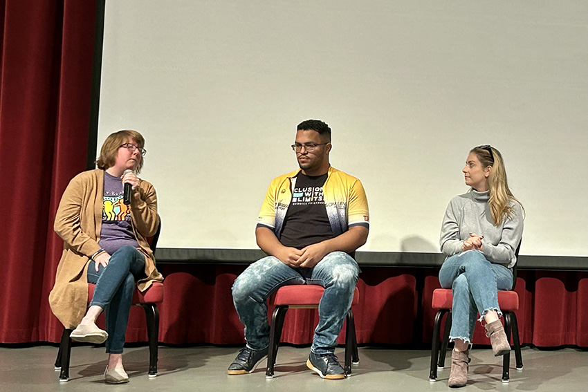 From left to right: Margo Meley, Angelo Santiago, and Taylor Kinzler