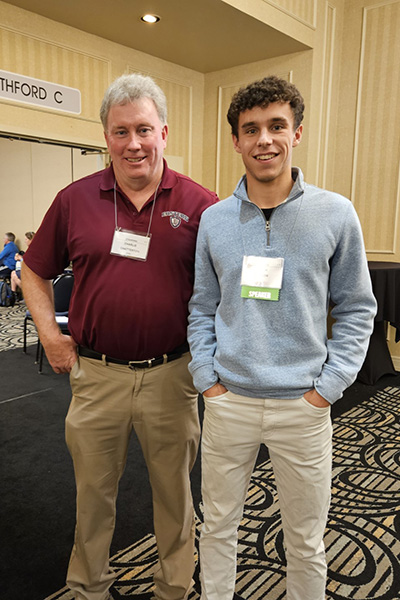 Professor Charles Chatterton (left) and Jonah Person