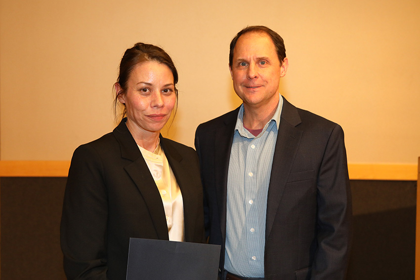 Megan Franzino '24 (left) and Steve Ferruci