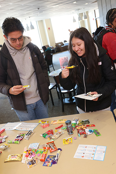 students choose snacks