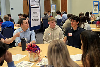 Students at BIS career conversations event