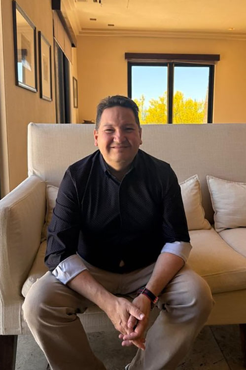 Villanueva at the Bodega Catena in Mendoza, Argentina