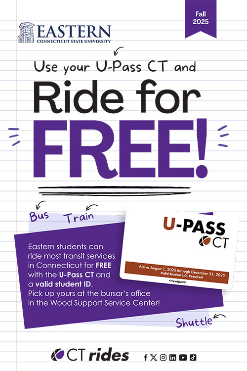 A promotional poster for Eastern's U-Pass (via CTDOT)
