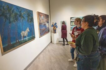 Audience at the art reception