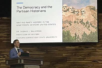 Professor Thomas Balcerski presenting at Cumberland.