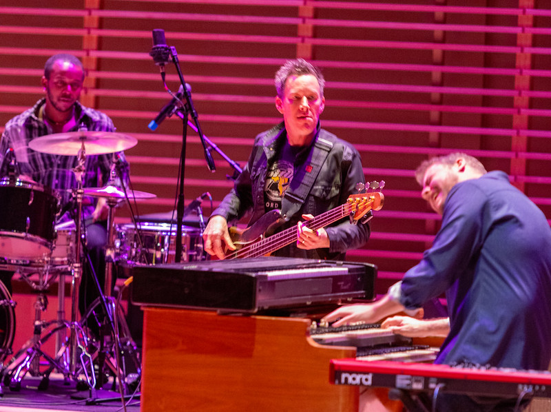 Left to right: drummer, bassist, pianist