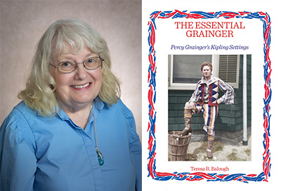 Headshot of Teresa Balough and the cover of her book