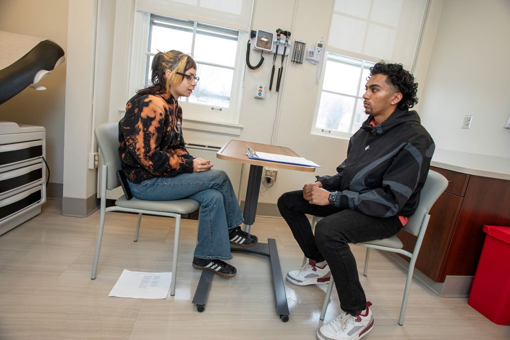 Students engage in a simulation at Eastern's simulation lab.