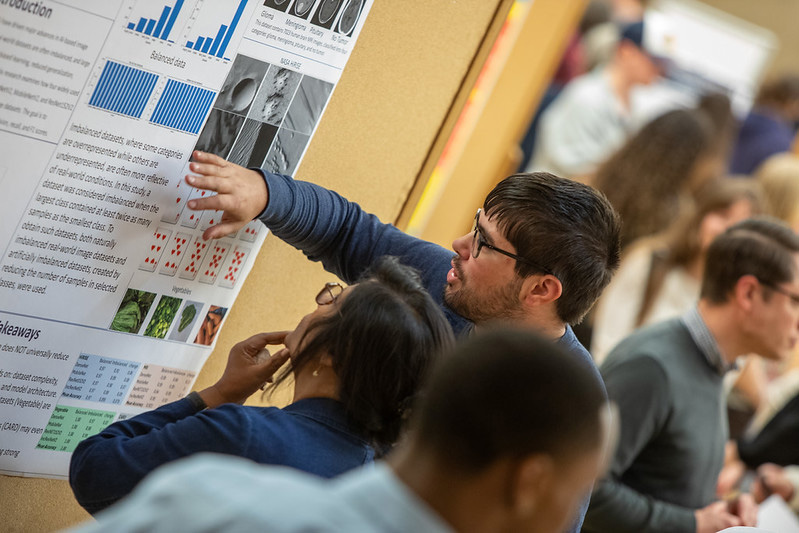 student presenting 