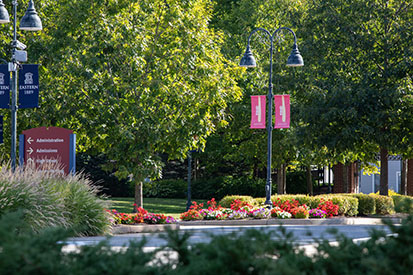 A photo of Eastern Connecticut State University's southern entrance.