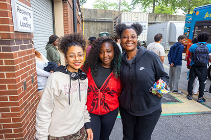 STEP/CAP students enjoy dinner at a local food truck, celebrating the end of the program.