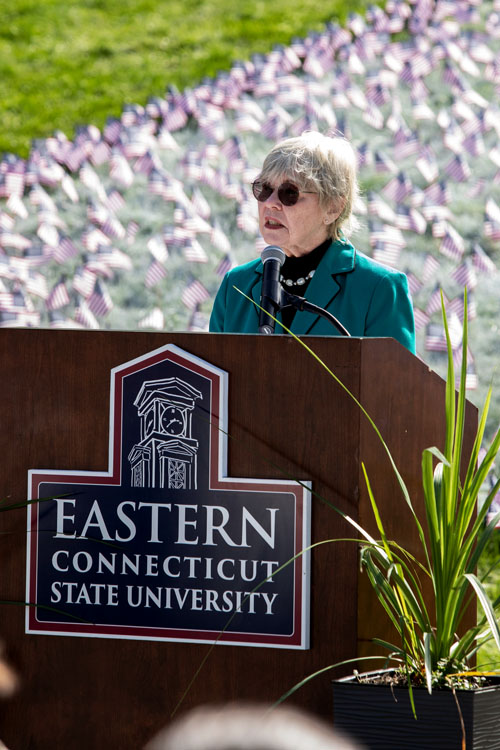 State Rep. Susan Johnson gives her remarks.
