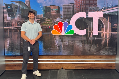 Kevin Daley at his summer internship. 