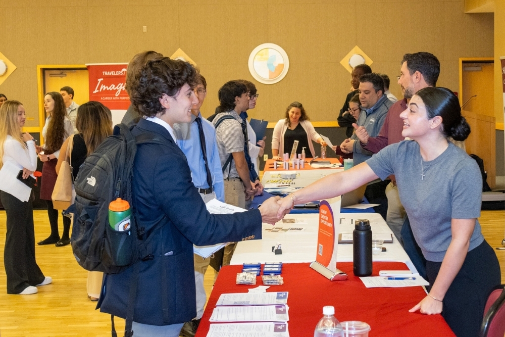 A student inquiring with a firm