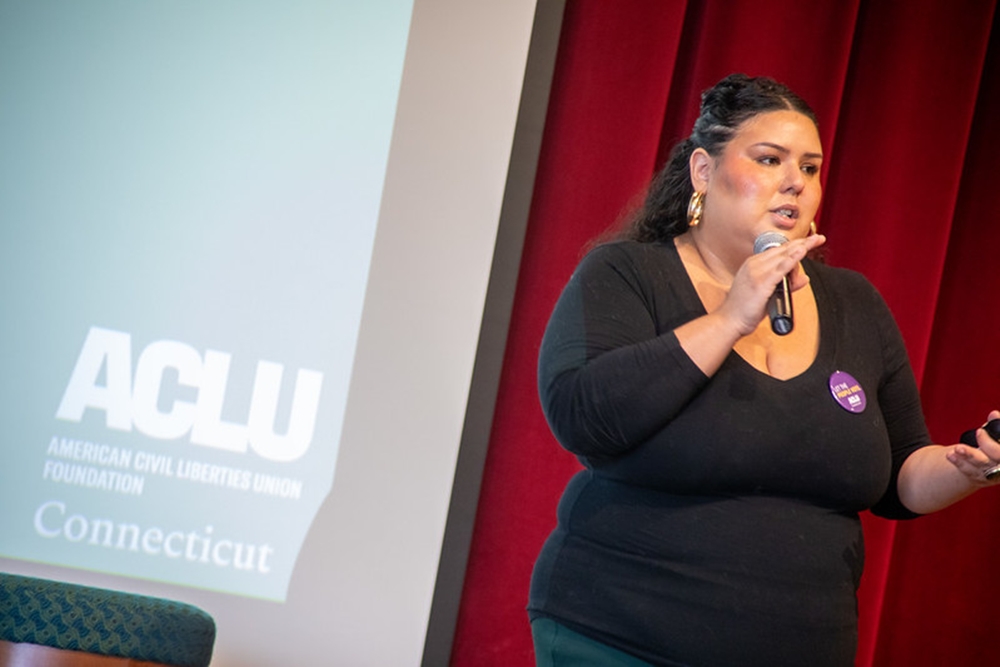 The ACLU's Cristher Estrada-Perez on stage