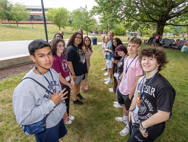 students posing for a photo