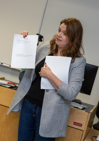 professor speaking in front of class
