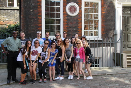 Students on a trip abroad