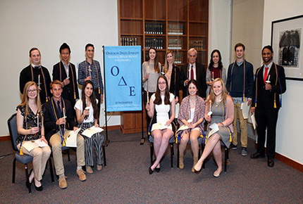 Members of the Economics honors society, Omicron Delta Epsilon