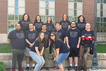 Members of the Math club posing for a photograph