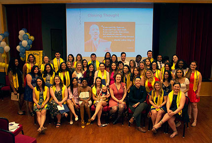 Group shot of Phi Alpha, the Social Work honor society