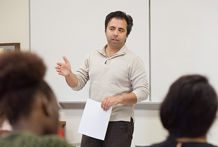 Professor in front of class