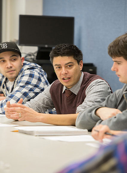 Professor lecturing in front of class