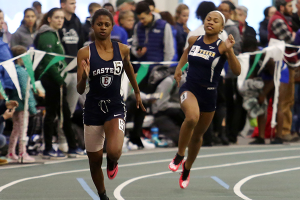 girl running in track meet