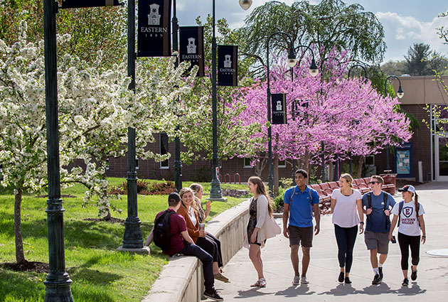 students walking