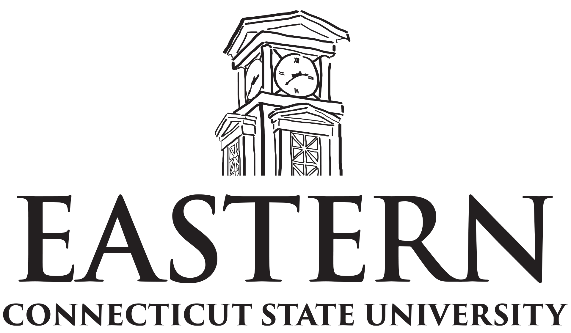 Eastern Logo, Black (stacked, alt)