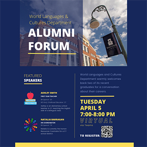 Alumni Forum flyer