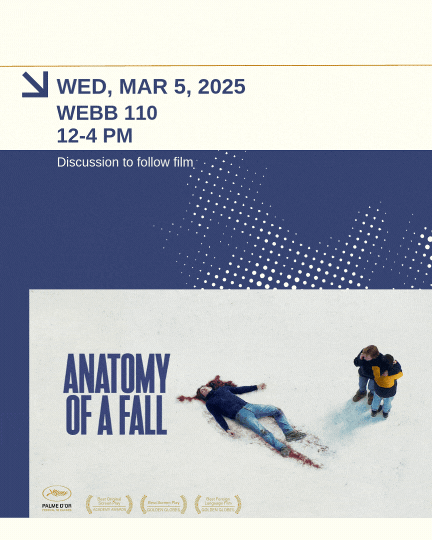  Film flyer: Anatomy of a Fall 
