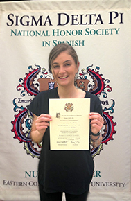 Brianna Nolan, Spring 2020 Sigma Delta Pi Induction