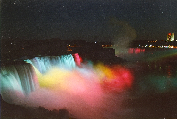 Niagra Falls at night
